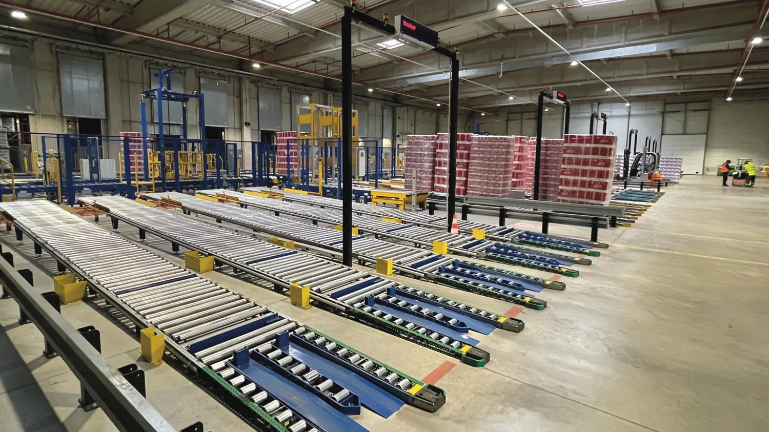 Shipping area in finished goods warehouse.