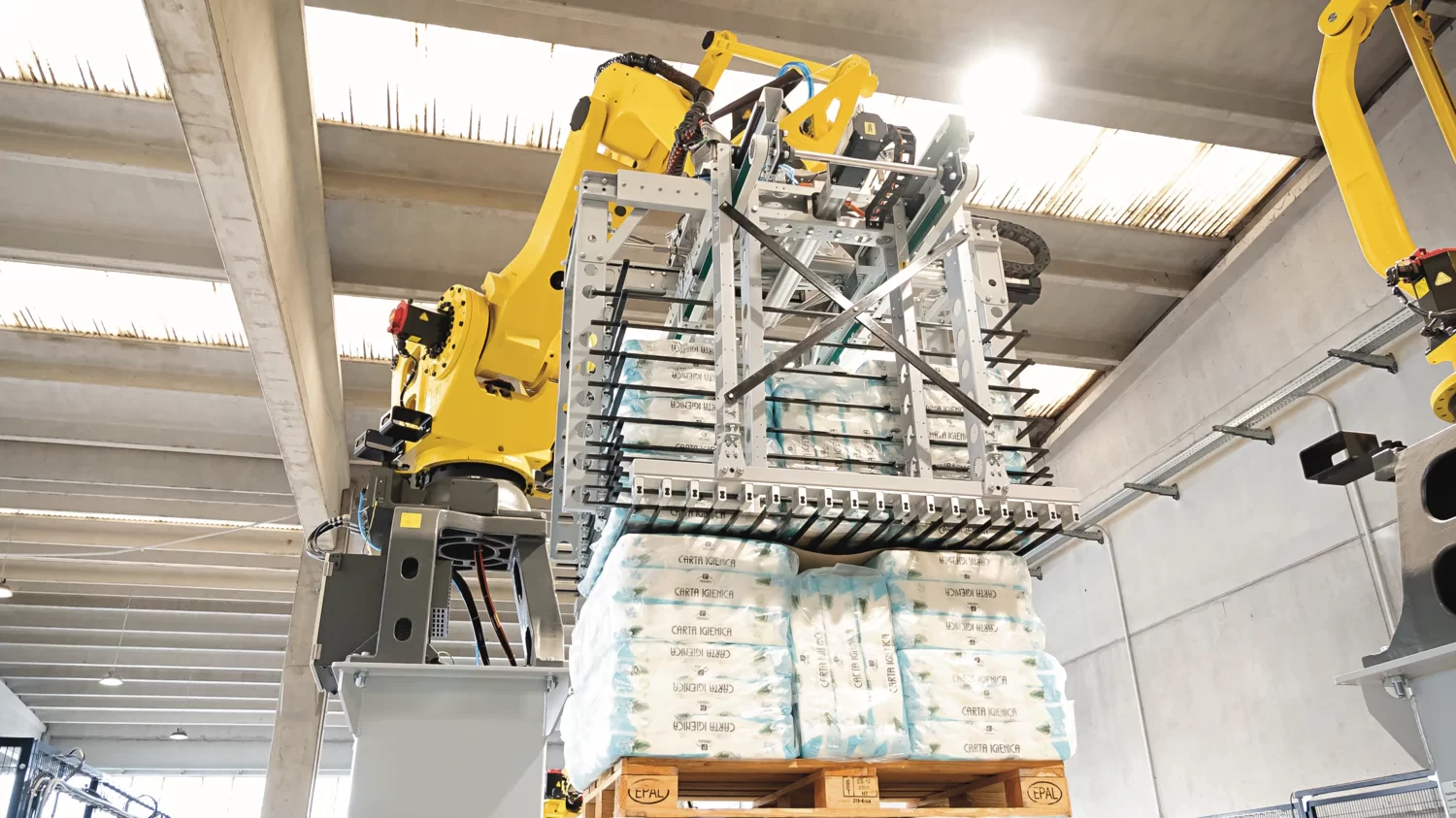 Pegasus depalletizer by OCME – designed to handle delicate products efficiently.