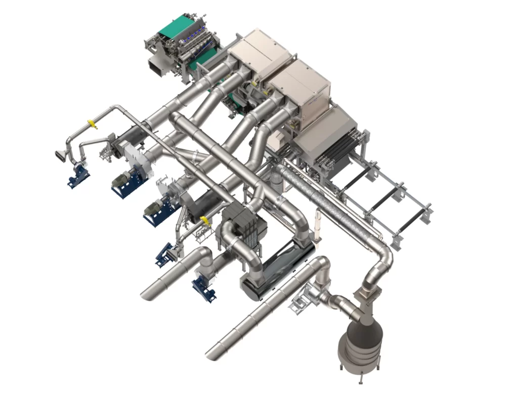 Powermade system for high-efficiency hoods and energy recovery, featuring zero-cost steam generation through flue gas recovery units and hybrid generators.